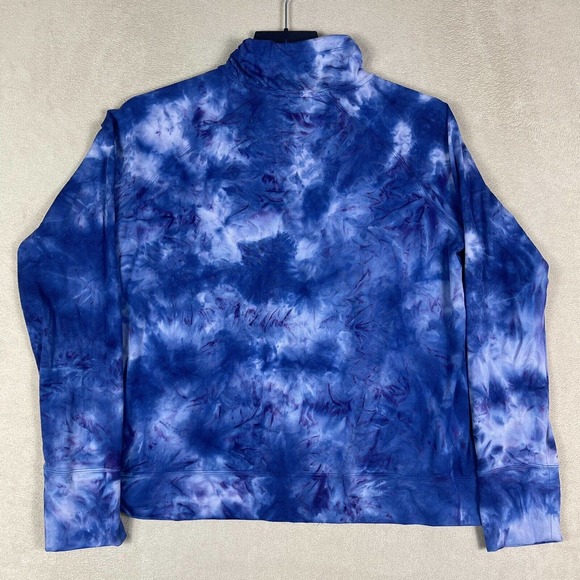 Juicy Couture Sport Womens Full Zip Athletic Jacket L Mock Neck Pockets Tie Dye - Picture 9 of 9